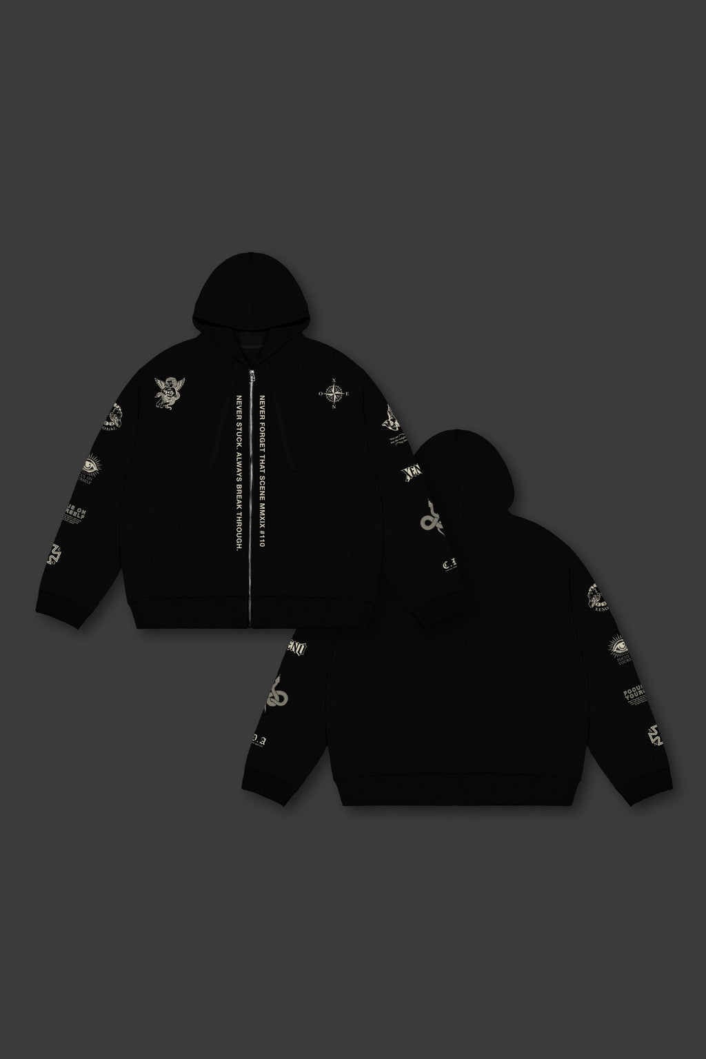 ジュノ　Collective Gear Zip-up Hoodie ブラック M XENO “NFTS” ZIP HOODIE BLACK