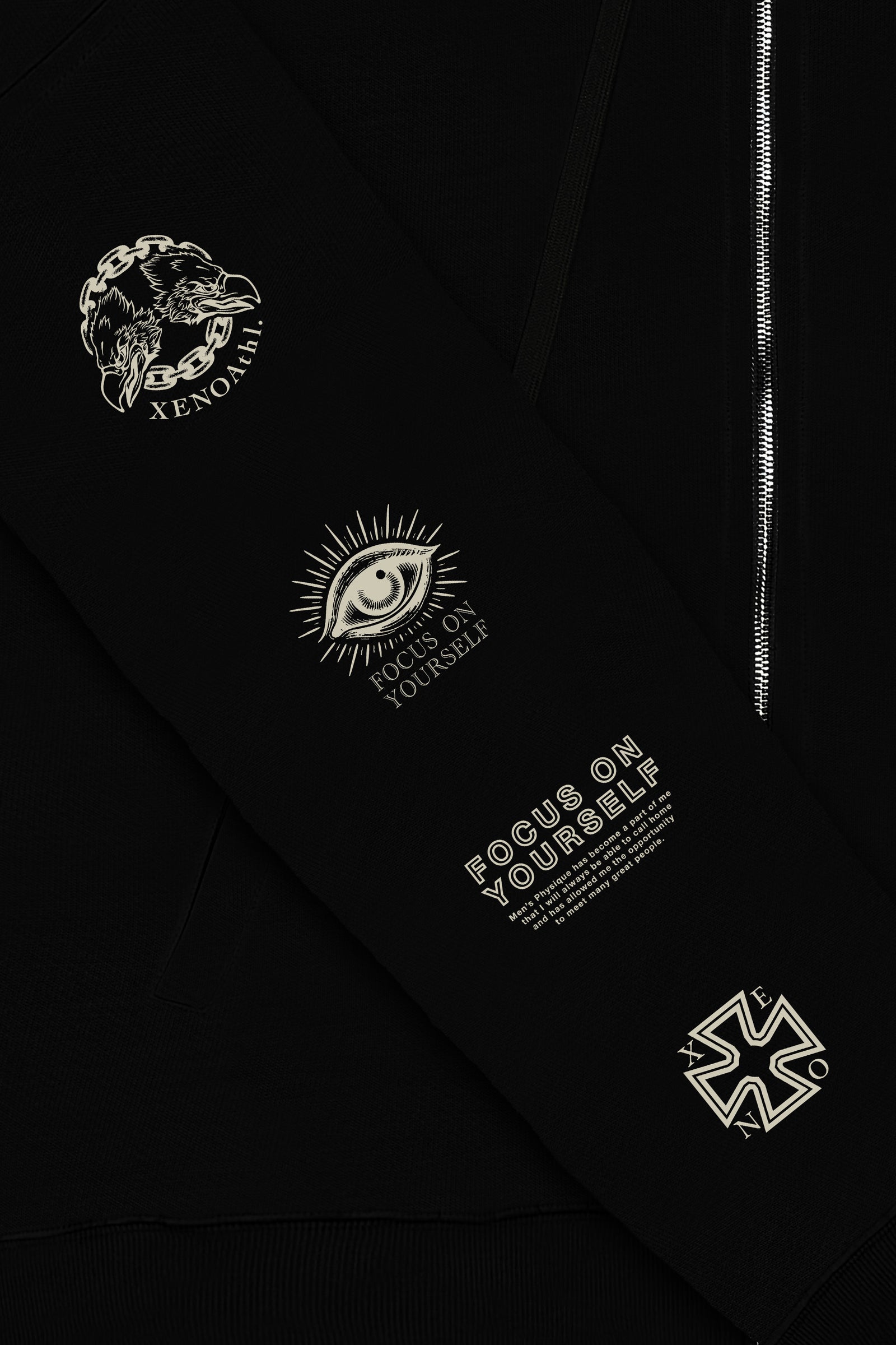 XENO “NFTS” ZIP HOODIE BLACK