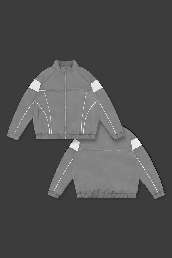 XENO PIPING DOUBLE KNIT JACKET GRAY
