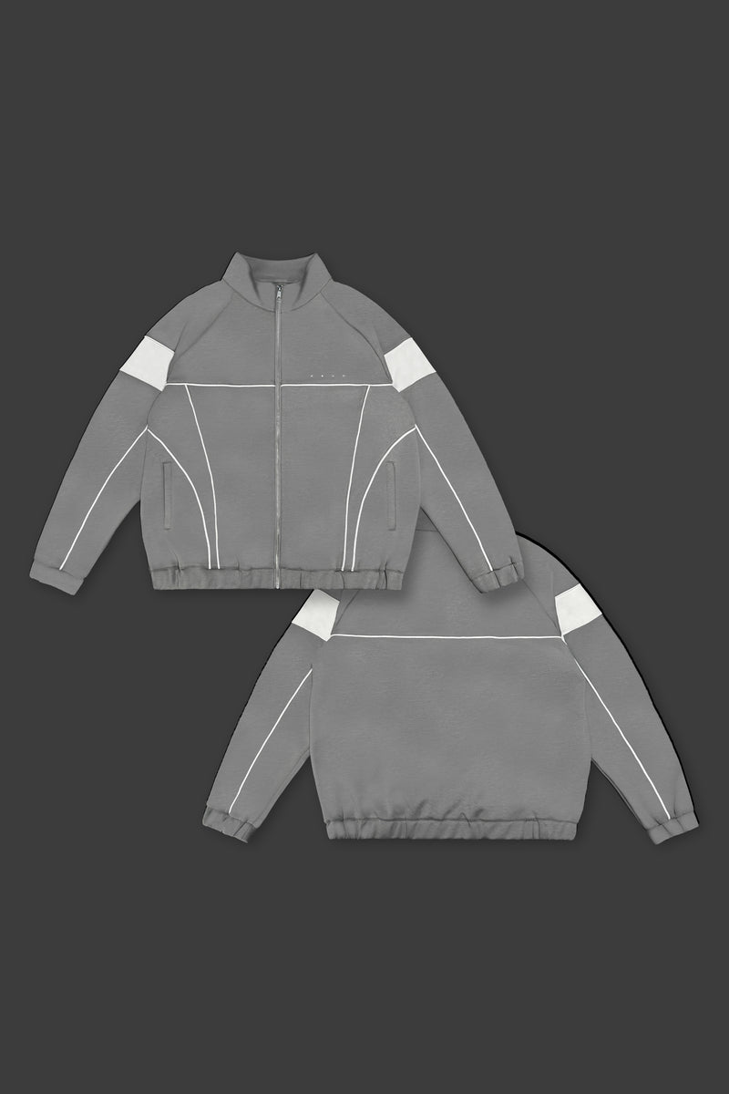 XENO PIPING DOUBLE KNIT JACKET GRAY