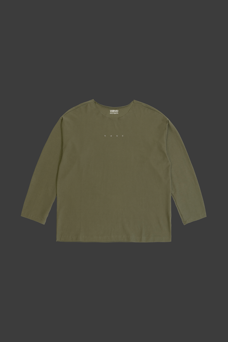 XENO BACK SIDE SWEAT LS SHIRT KHAKI