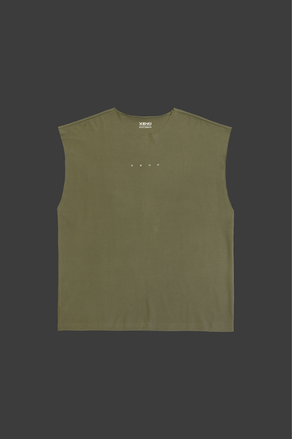 XENO BACK SIDE SWEAT TANK KHAKI