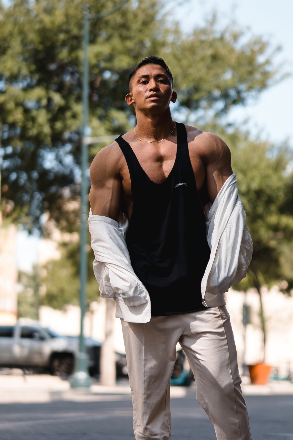 XENO NYLON WOVEN JACKET White