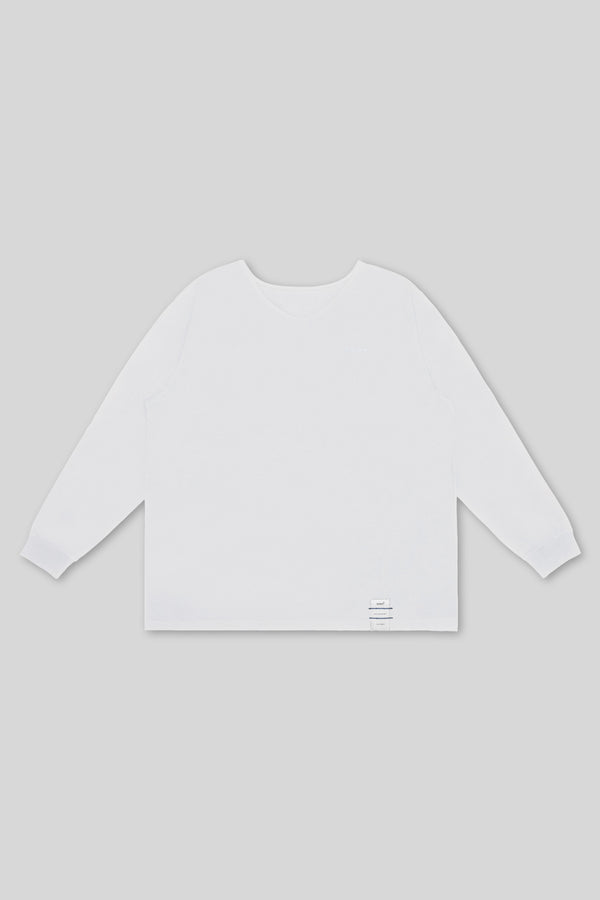 XENO BOAT NECK RELAX L/S TEE WHITE
