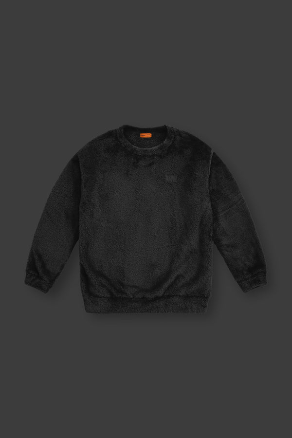 XENO OVERSIZED MOKOMOKO PULL OVER SHIRTS BLACK