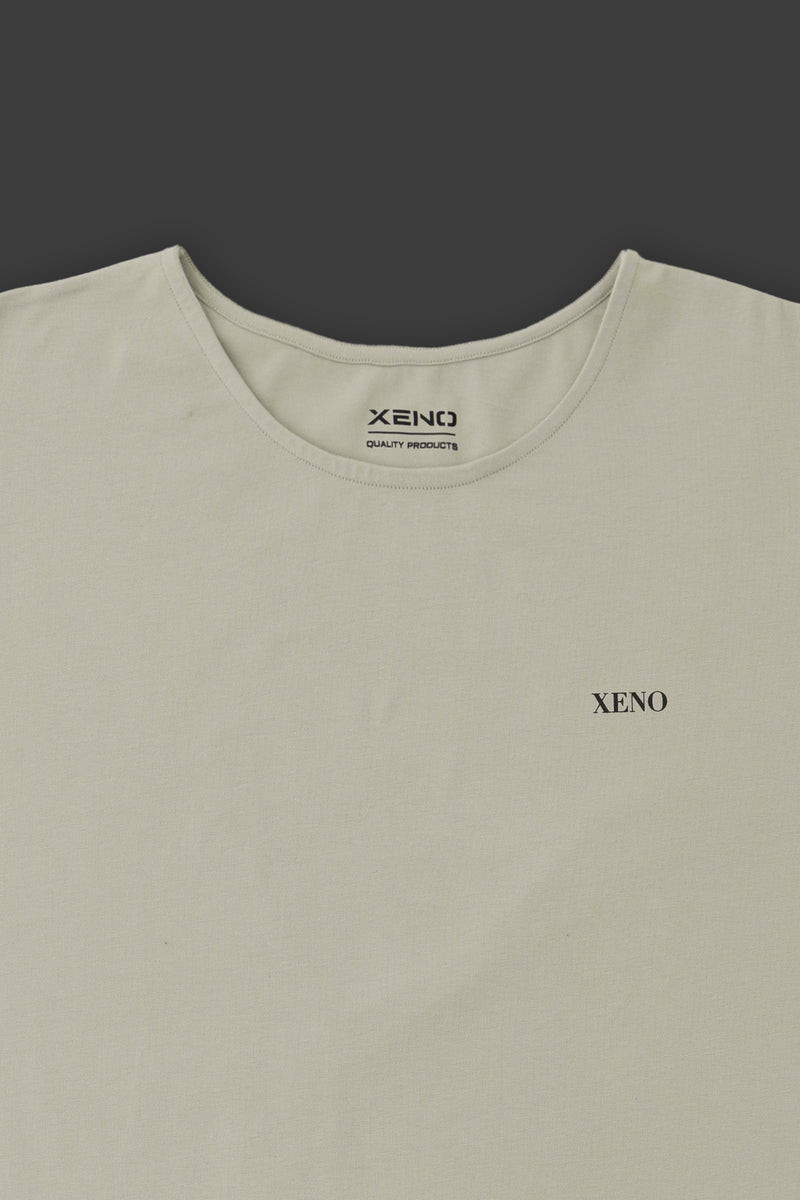 XENO WIDE NECK T-SHIRT MINTGRAY