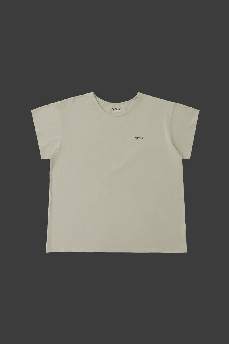 XENO WIDE NECK T-SHIRT MINTGRAY