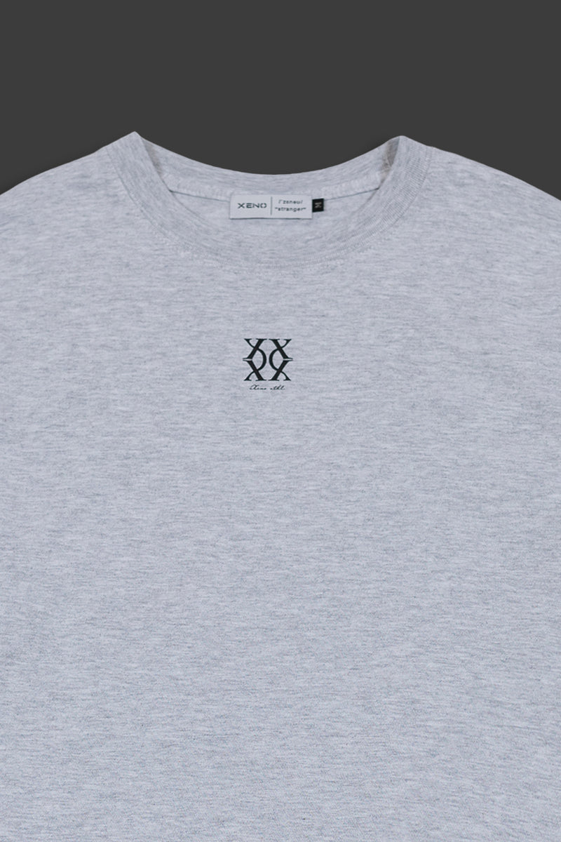 XENO MONOGRAM PRINT LS SHIRT GRAY