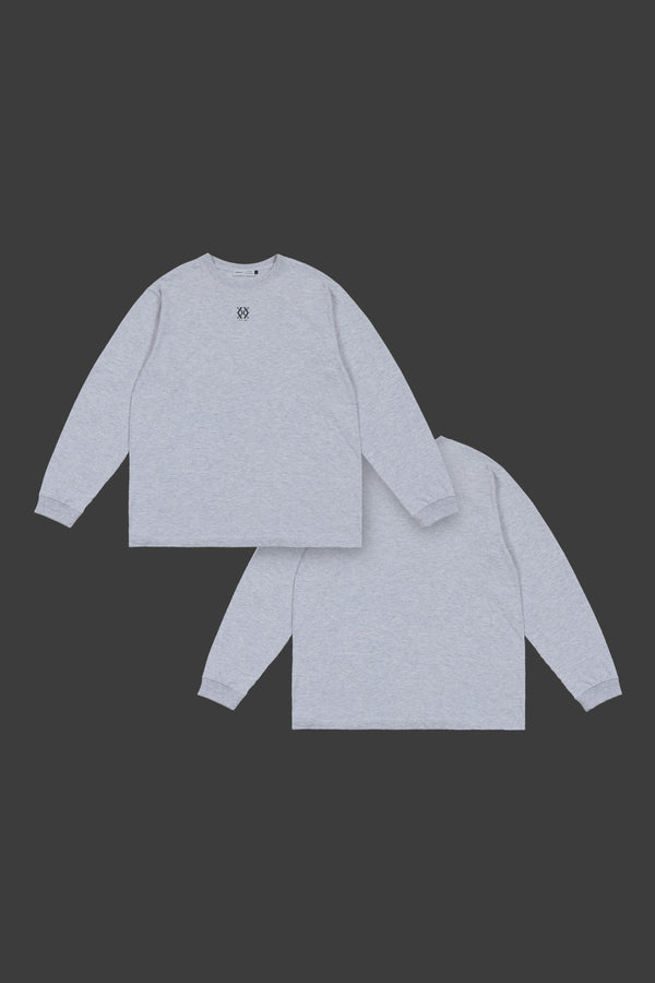 XENO MONOGRAM PRINT LS SHIRT GRAY