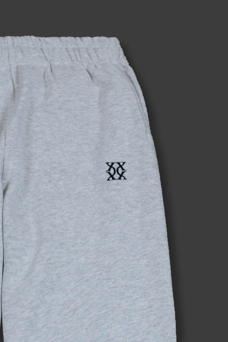 XENO MONOGRAM EMBROIDERY SWEAT PANTS GRAY