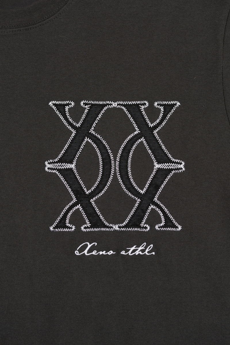 XENO MONOGRAM EMBROIDERY T-SHIRT SUMI