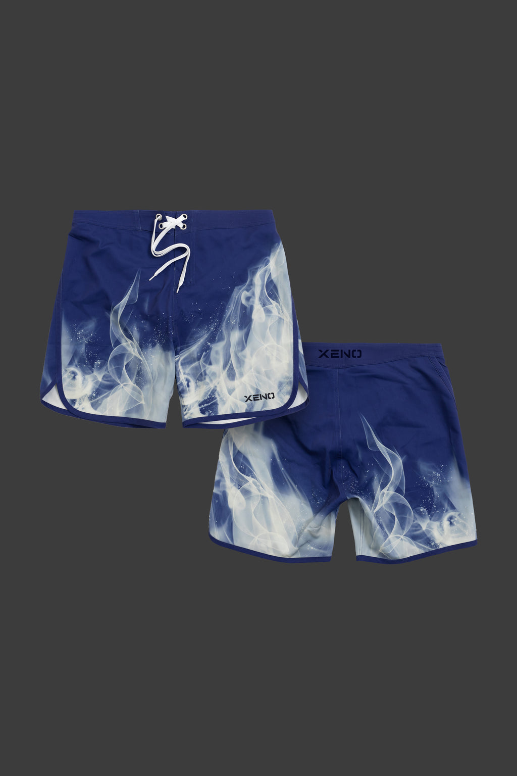 XENO FLAME SURF SHORTS BLACK BLUE