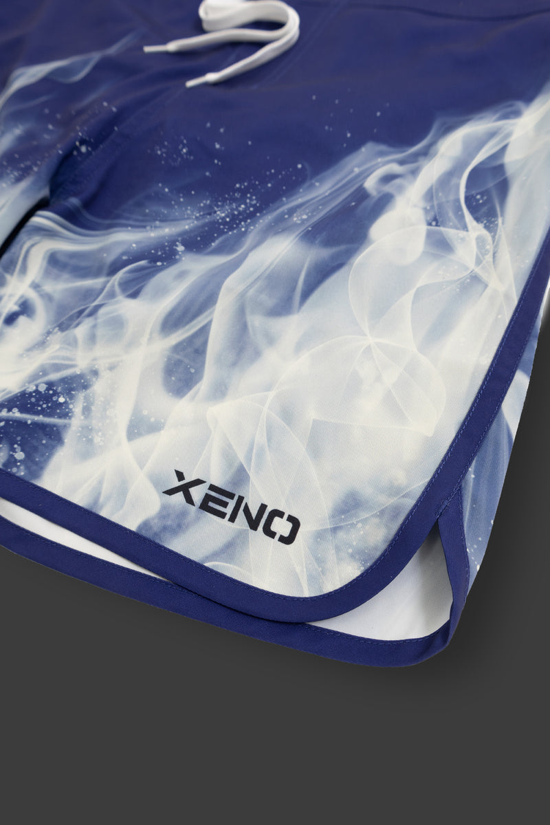 XENO FLAME SURF SHORTS NAVY WHITE