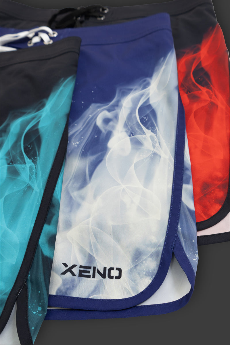 XENO FLAME SURF SHORTS NAVY WHITE