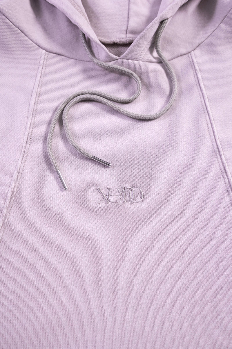 XENO PIGMENT DYED HOODIE PURPLE ASH