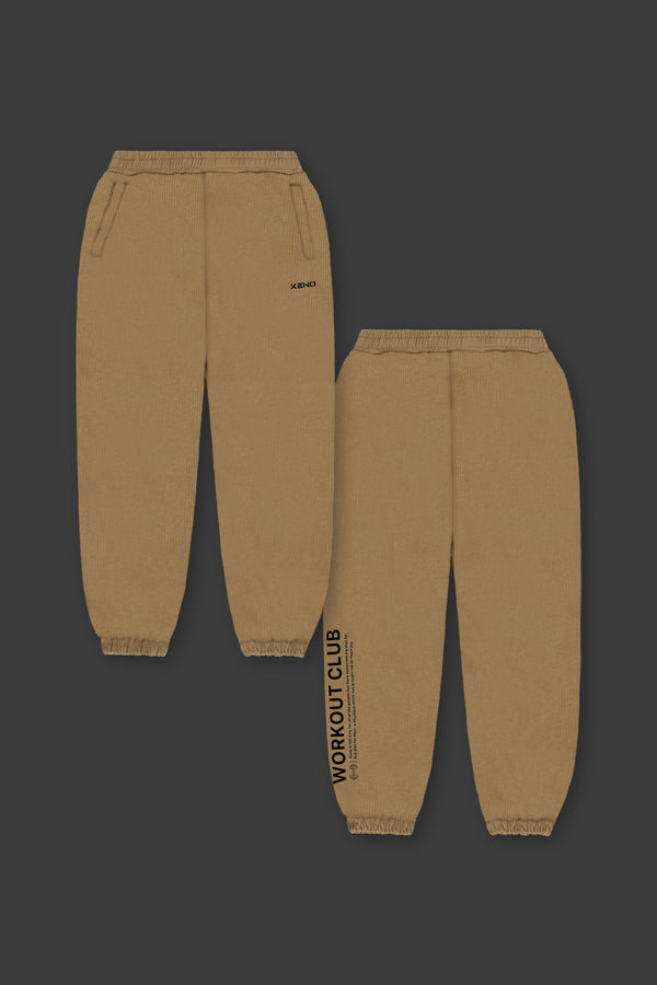 XENO WORKOUT CLUB SWEAT PANTS BEIGE