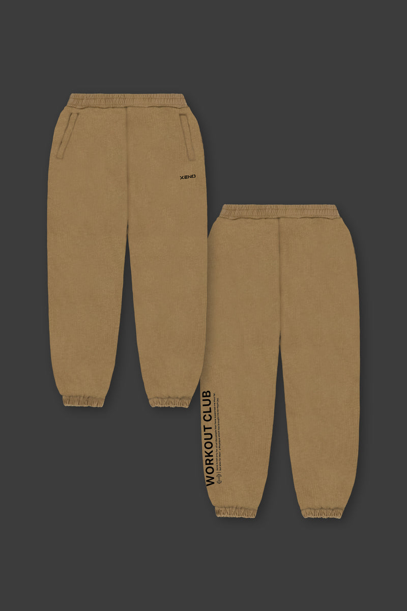 XENO WORKOUT CLUB SWEAT PANTS BEIGE