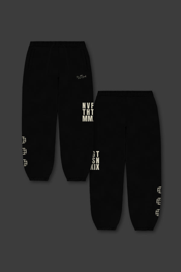 XENO “NFTS” SWEAT PANTS BLACK