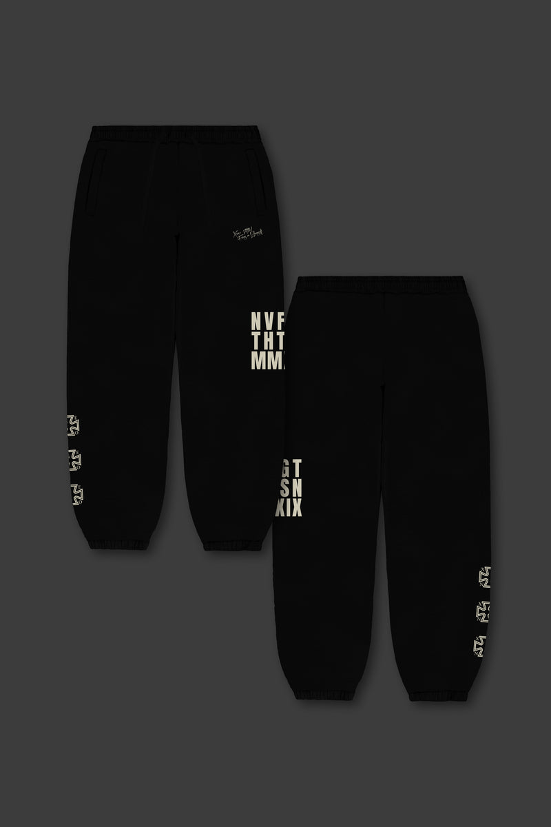 XENO “NFTS” SWEAT PANTS BLACK