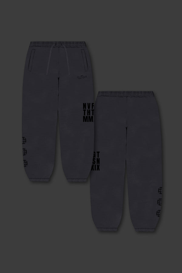 XENO “NFTS” SWEAT PANTS CHARCOAL