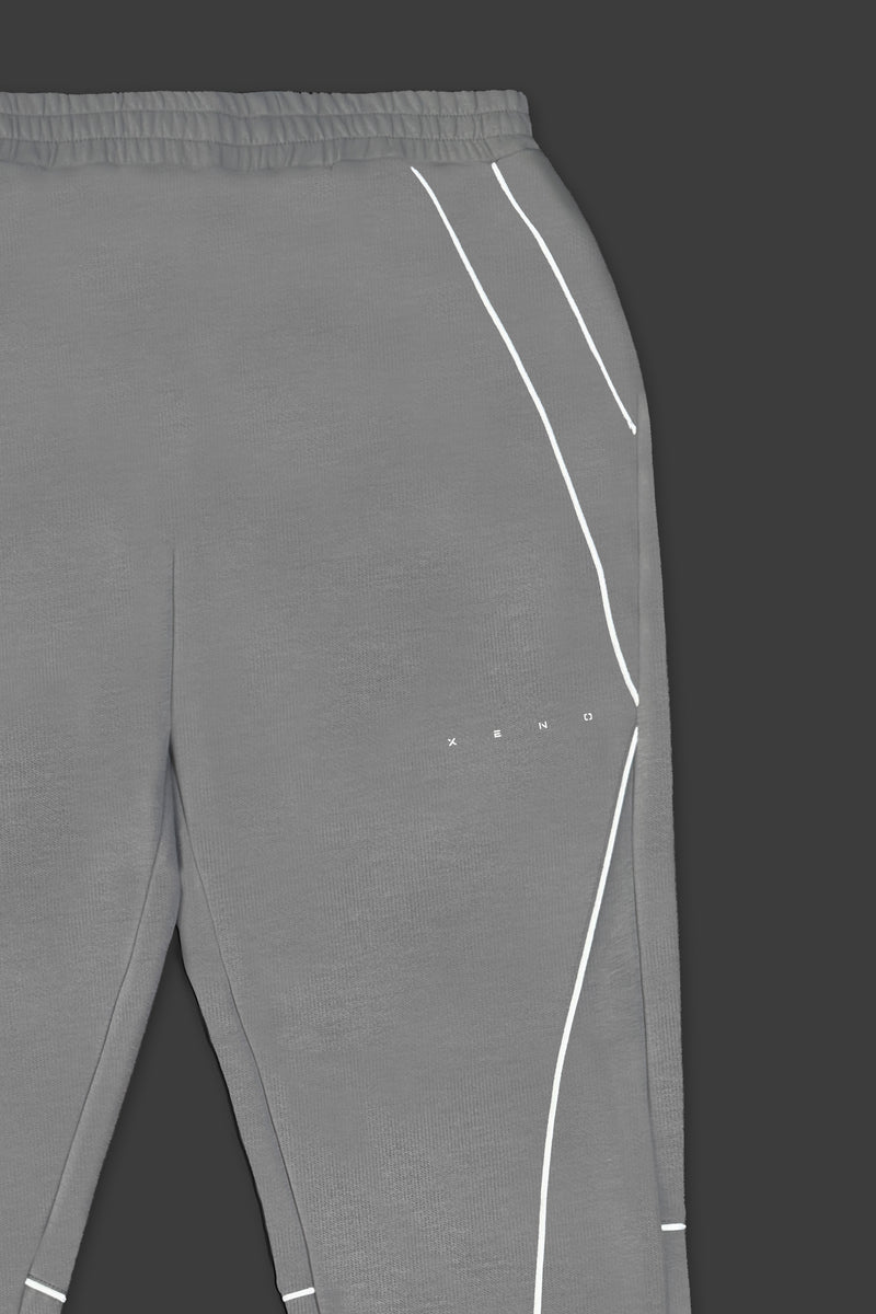 XENO PIPING DOUBLE KNIT PANTS GRAY