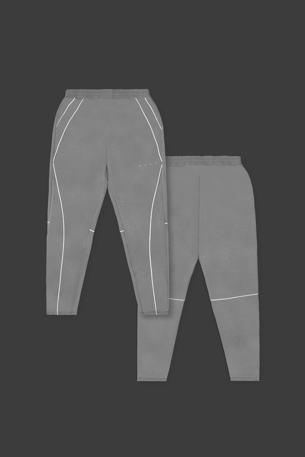 XENO PIPING DOUBLE KNIT PANTS GRAY