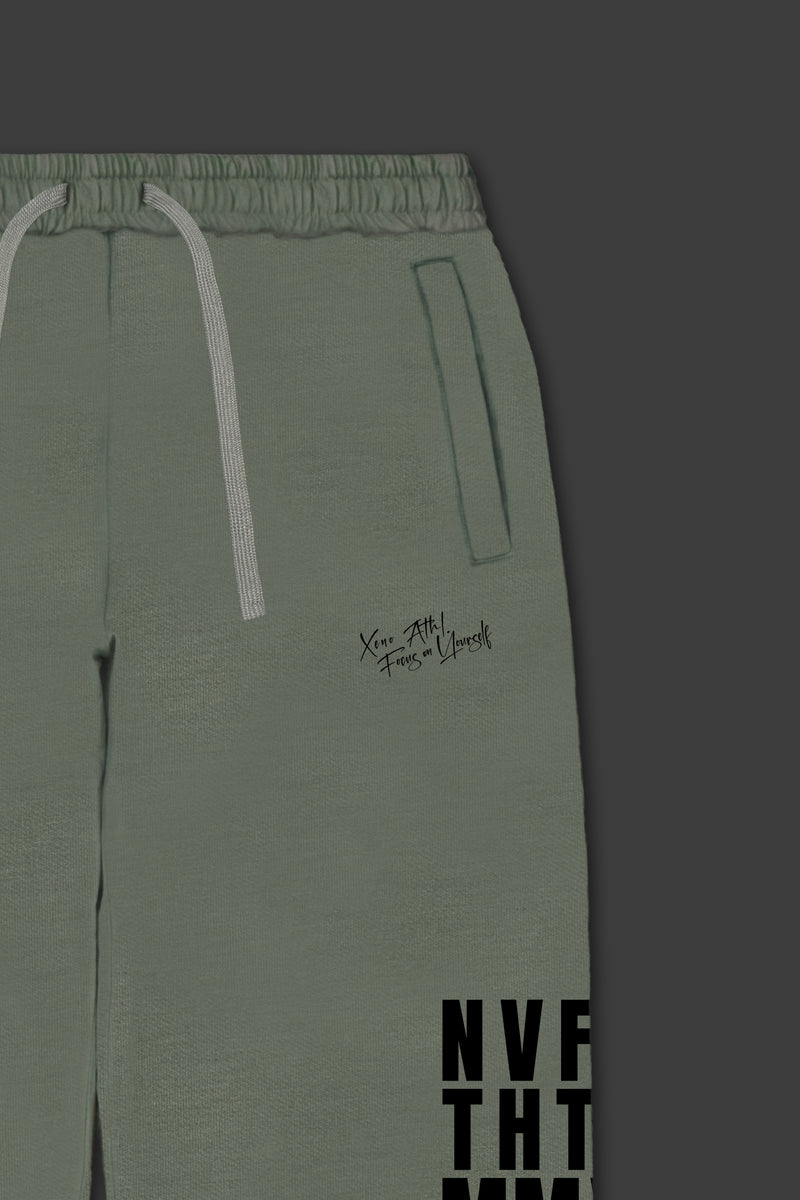 XENO “NFTS” SWEAT PANTS GREEN GRAY