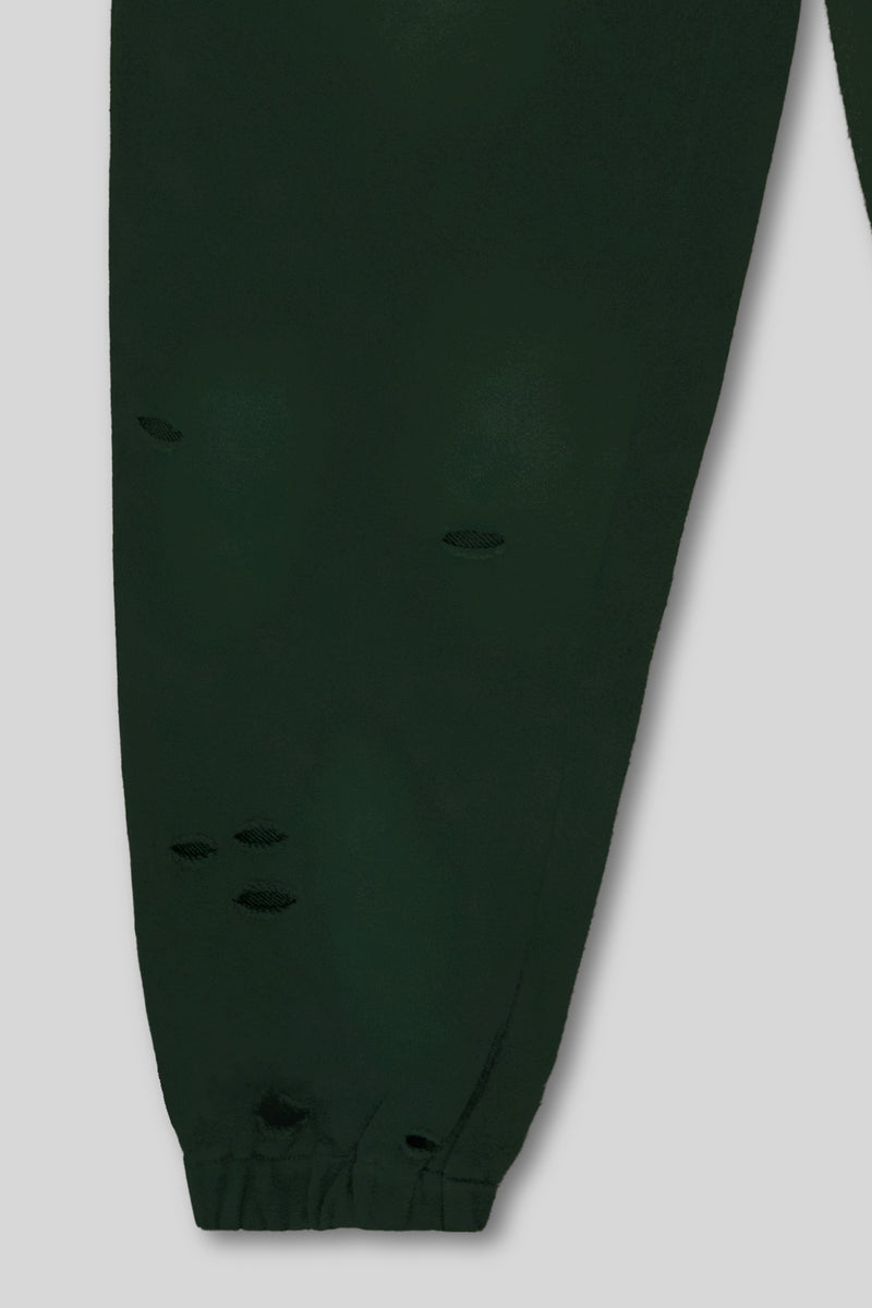 XENO DAMAGE SWEAT PANTS GREEN