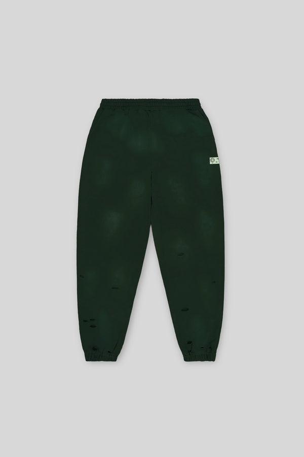 XENO DAMAGE SWEAT PANTS GREEN