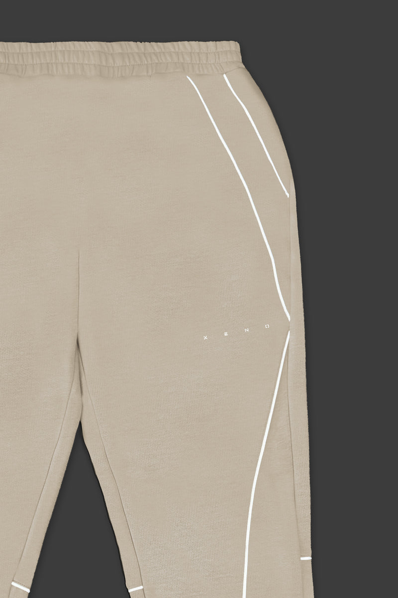 XENO PIPING DOUBLE KNIT PANTS BEIGE