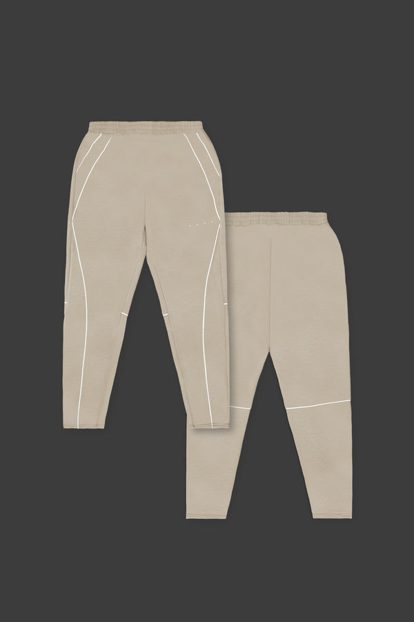 XENO PIPING DOUBLE KNIT PANTS BEIGE