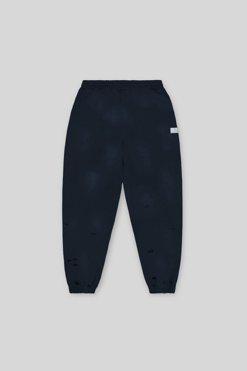 XENO DAMAGE SWEAT PANTS NAVY