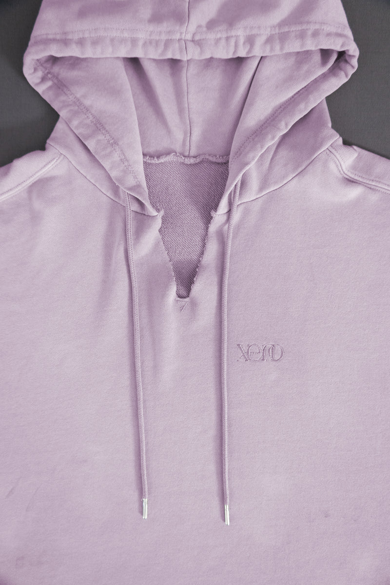 XENO PIGMENT DYED TANK HOODIE PURPLE ASH