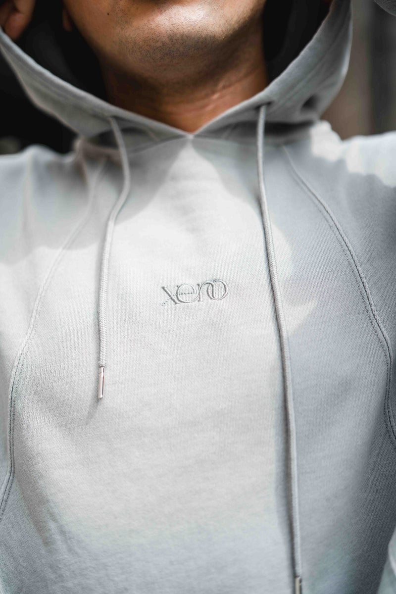 XENO PIGMENT DYED HOODIE LIGHT GRAY