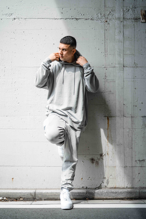 XENO PIGMENT DYED HOODIE LIGHT GRAY