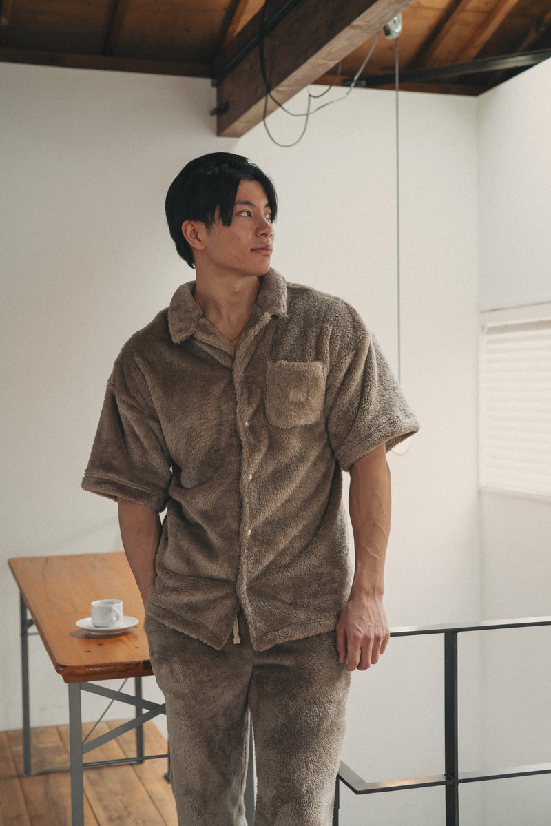 XENO OVERSIZED MOKOMOKO SHIRTS SILVER GRAY