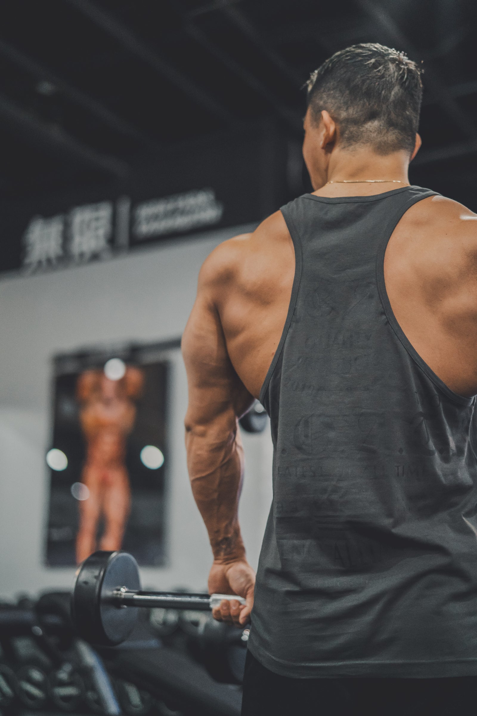 XENO USA LETTERING TANK CHARCOAL