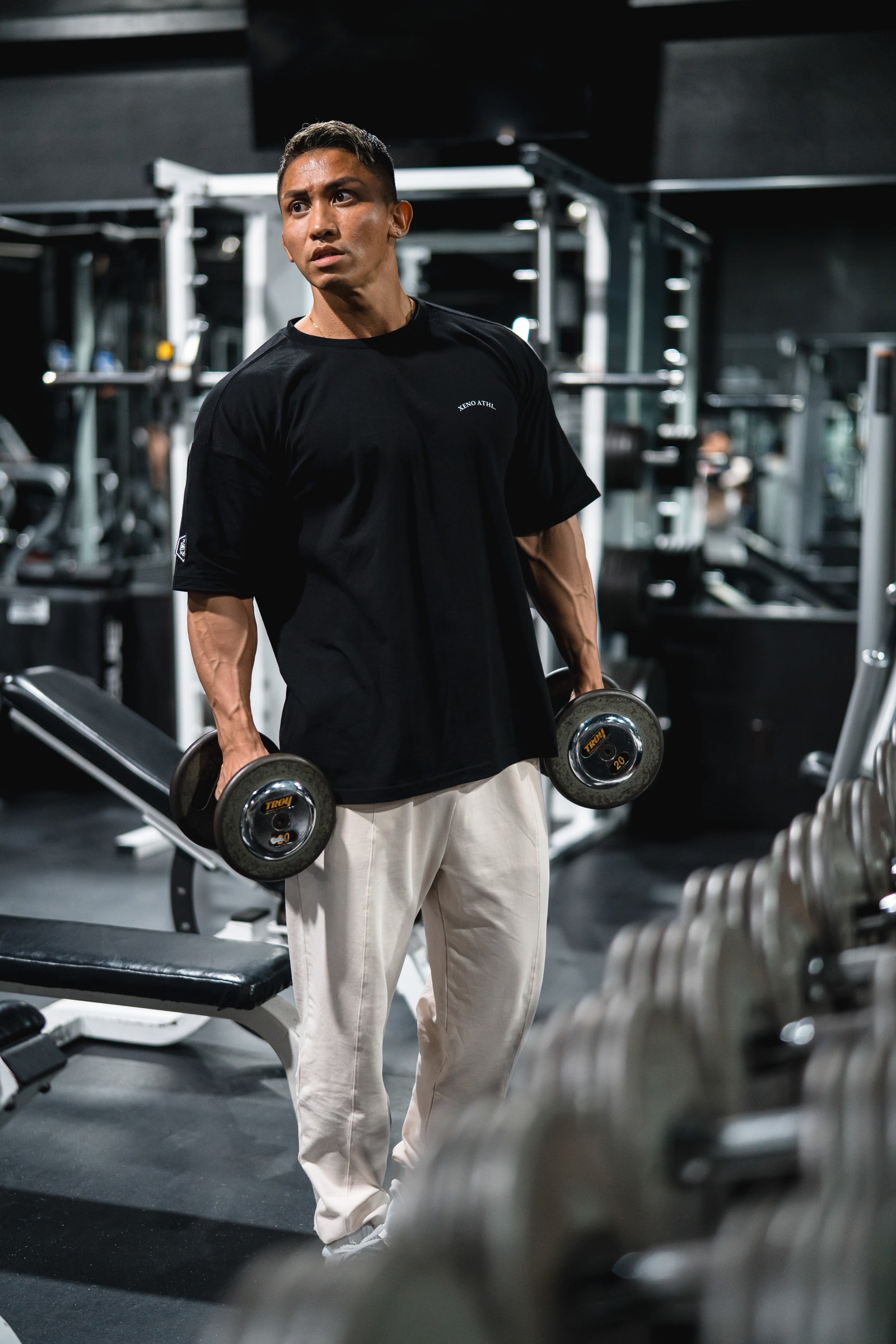 XENO CROSS EMBROIDERY T-SHIRT Black