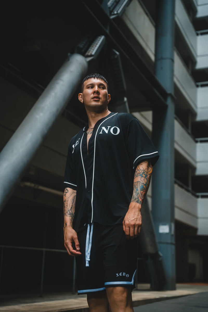 XENO MMXIX BASEBALL SHIRTS BLACK x WHITE