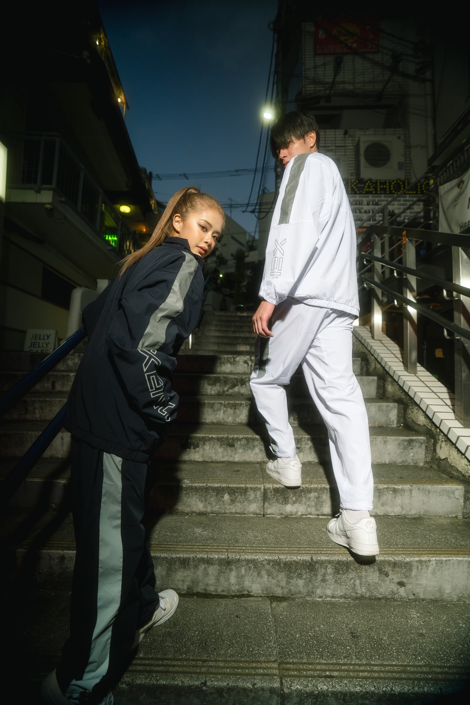 セットアットREFLECTOR TAPE JOGGER PANTS NAVY s XENO REFLECTOR TAPE JOGGER PANTS NAVY