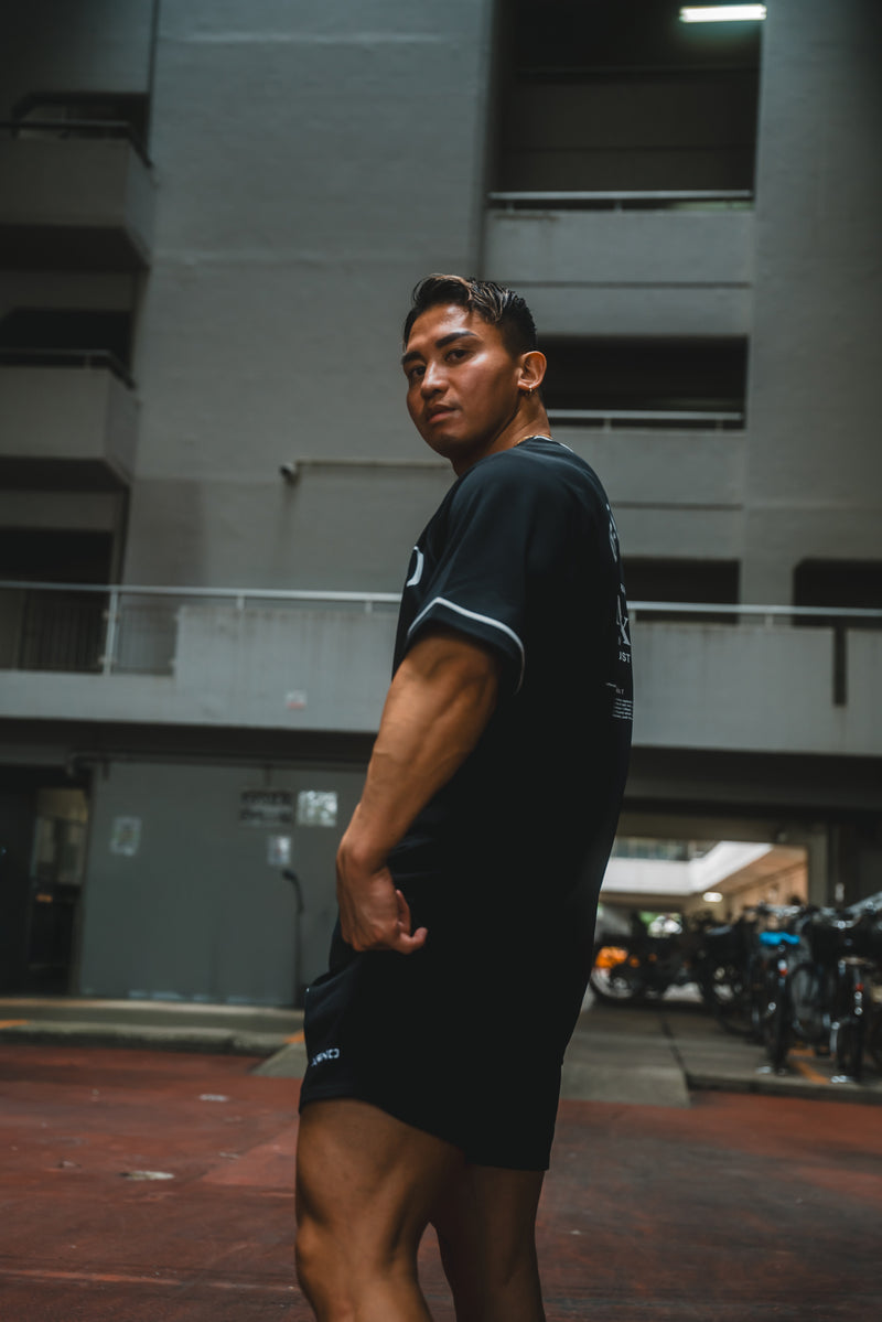 XENO MMXIX BASEBALL SHIRTS BLACK x WHITE