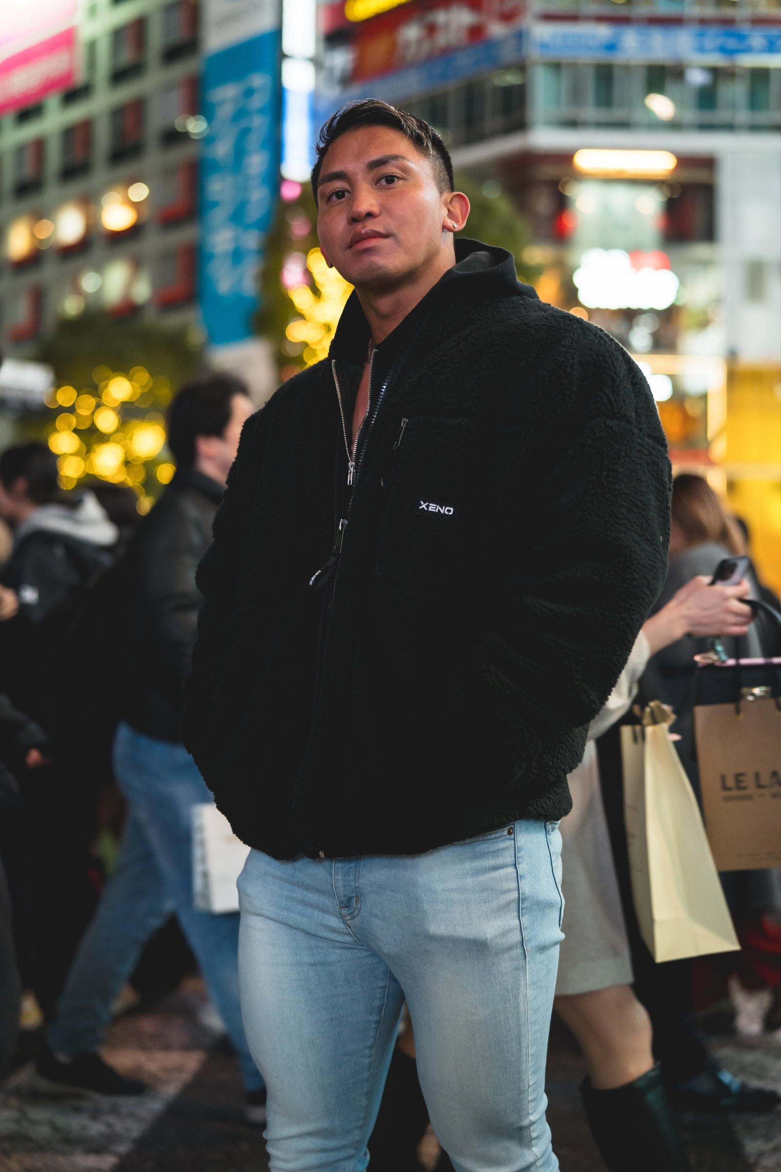 ゼノ　フリース XENO OVERSIZED BOA FLEECE JACKET BLACK