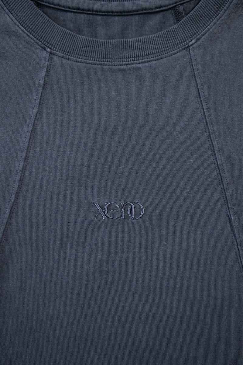 XENO PIGMENT DYED T-SHIRT SUMI BLACK