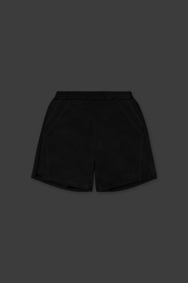 XENO PIPING DOUBLE KNIT SHORTS BLACK x BLACK