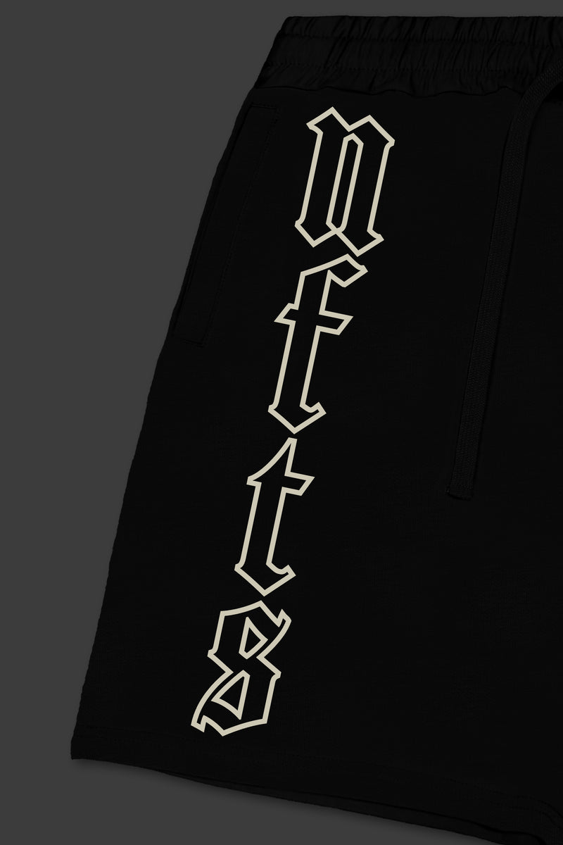 XENO “NFTS” SWEAT SHORTS BLACK