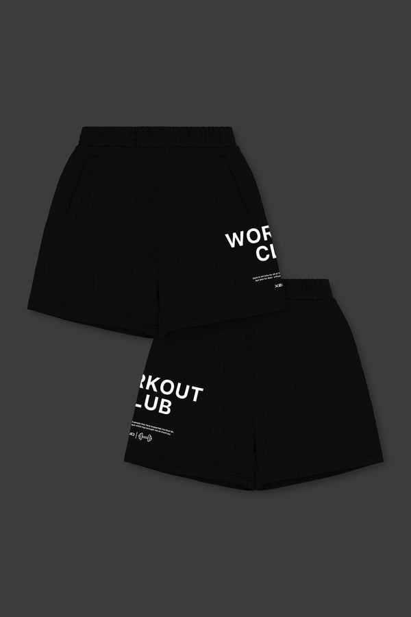 XENO WORKOUT CLUB SWEAT SHORTS BLACK
