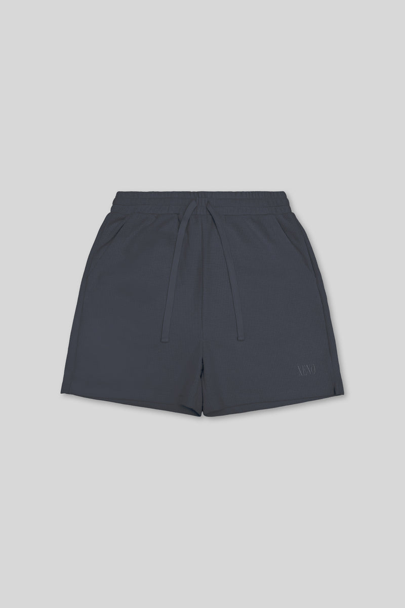 XENO WAFFLE RELAXED SHORTS BLUE GRAY