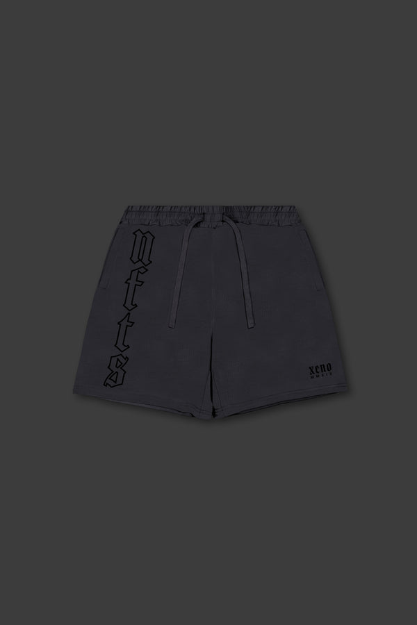 XENO “NFTS” SWEAT SHORTS CHARCOAL