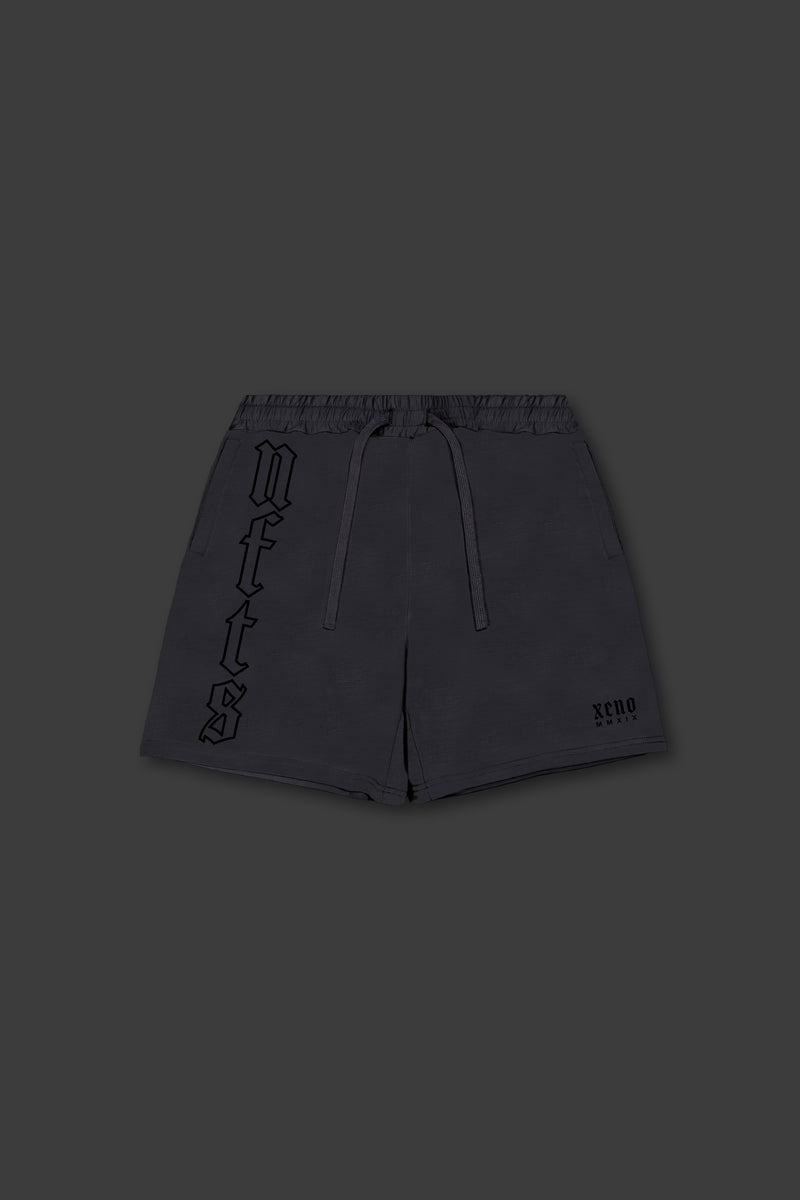 XENO “NFTS” SWEAT SHORTS CHARCOAL