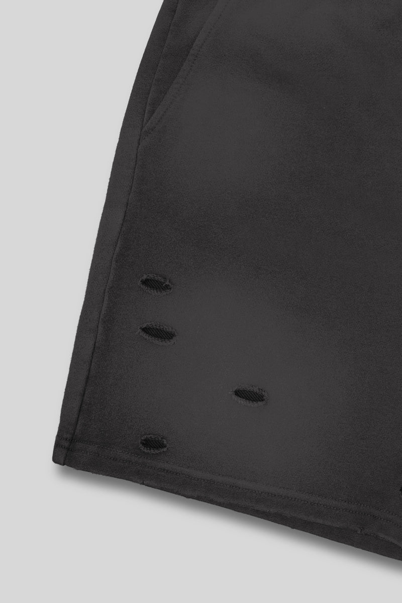 XENO DAMAGE SWEAT SHORT PANTS GRAY